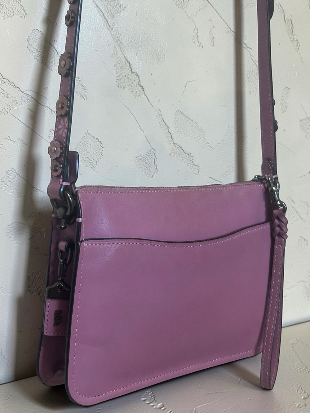 COACH 1941 Tea Rose Soho Glovetanned Leather Wristlet/Crossbody Bag
